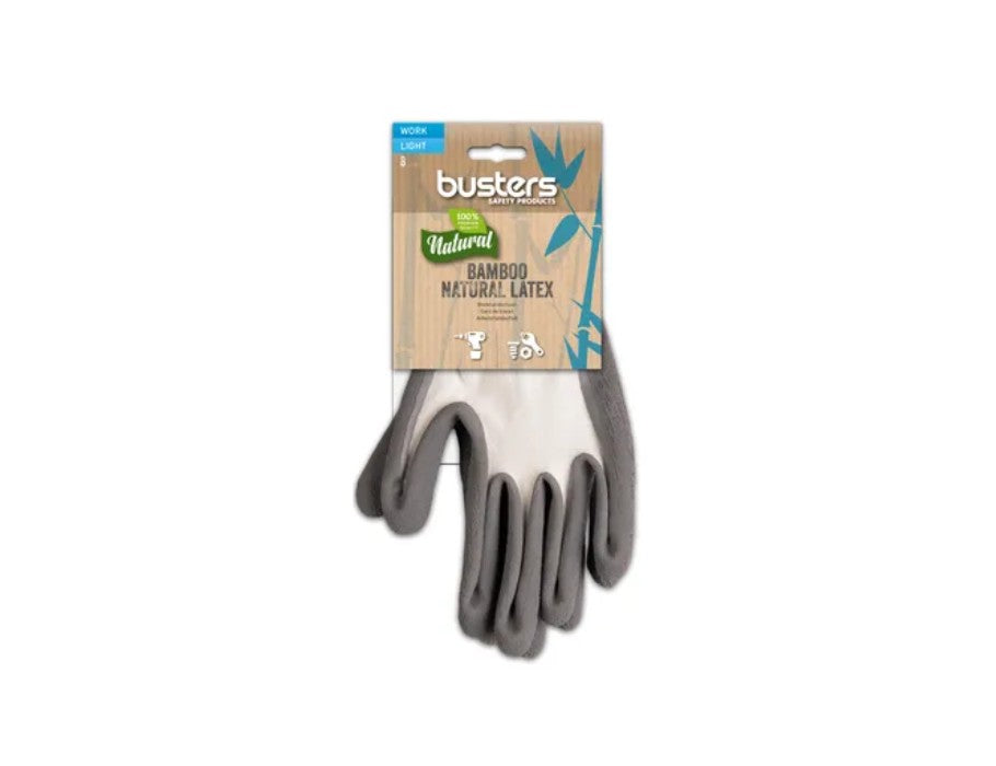 Busters Work Glove Light Bamboo Natural Latex Dimensioni 8