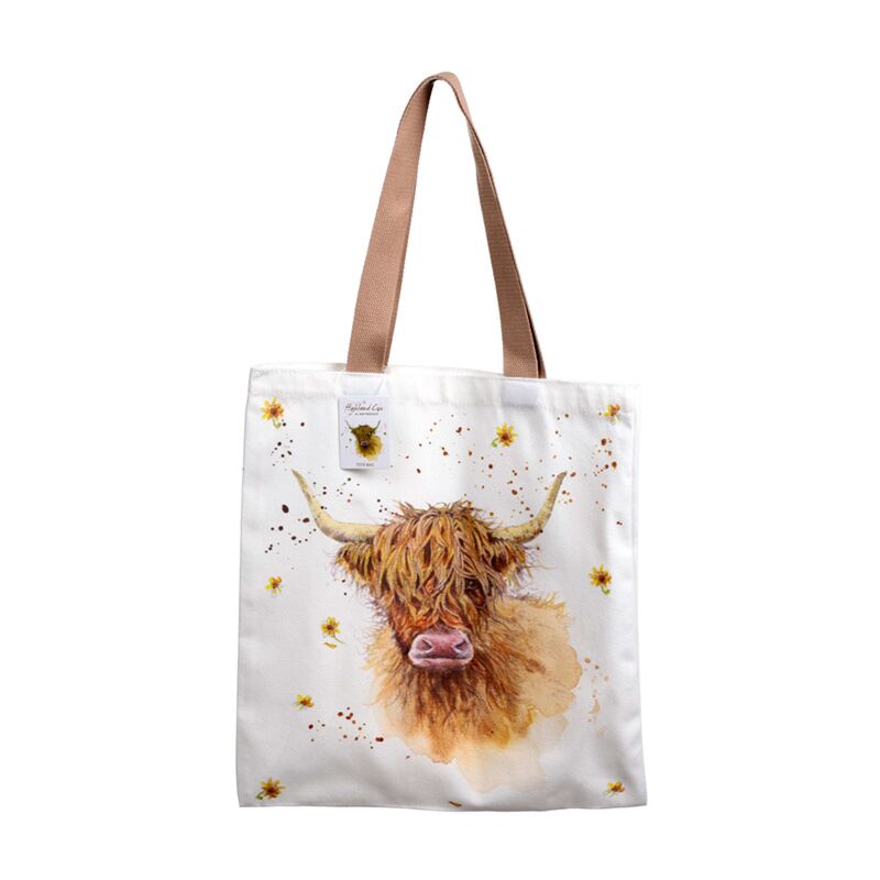 Jan Pashley Highland Cow Polon Cotton Borse