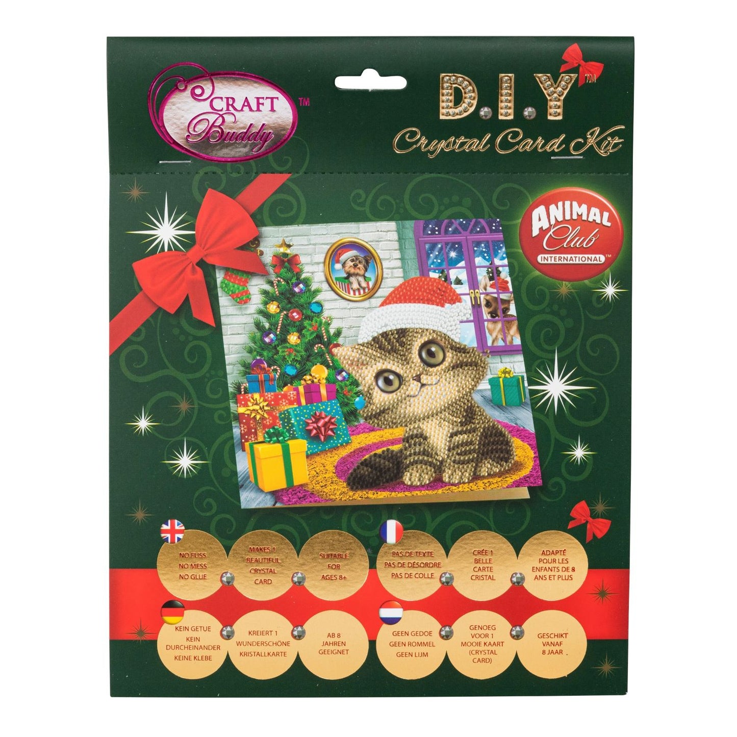 Diamond Painting Cozy Kitten Christmas Ciglia Make 18x18 cm
