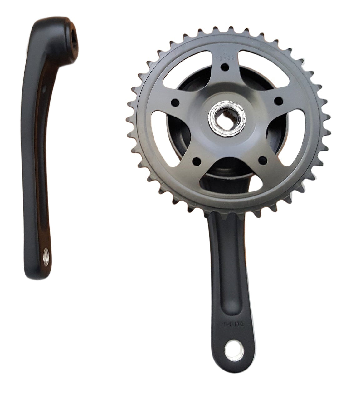 Crank Set 38t Nexus Alu Matt Black Flat 1er tipo