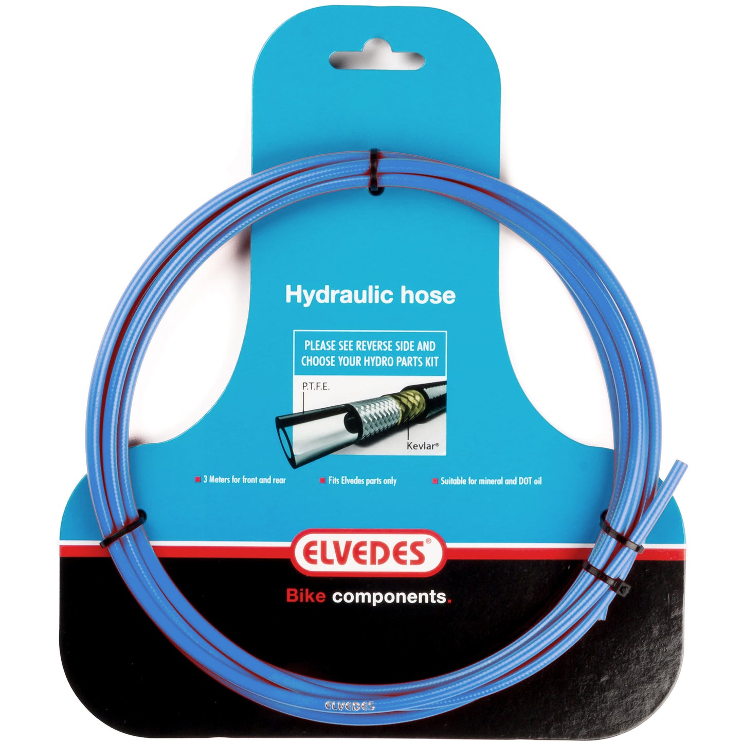 Tubería hidráulica Elvedes con revestimiento PTFE y azul de protección Kevlar (3 metros en el mapa)