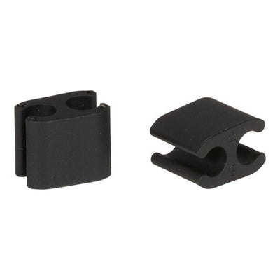 Clips de cable Elvedes Duo Negro 5+5 mm de plástico (P 10) CP2020104