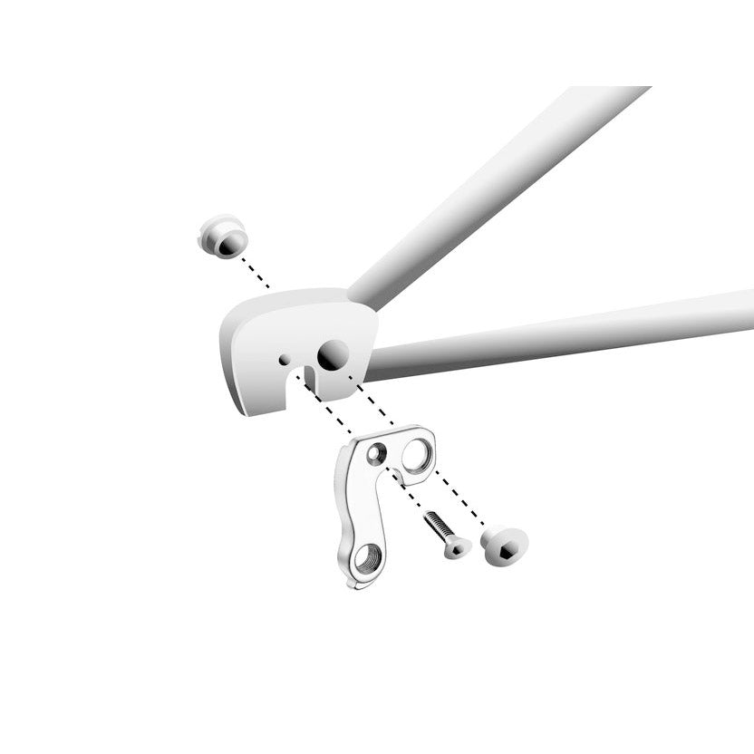 Union Derailleurpad GH-127 con set di viti M8X0.75 +M4X0.7