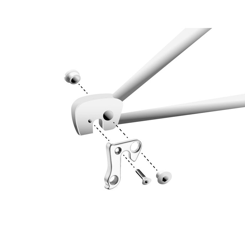 Union Derailleurpad GH-128 con set di viti M8X0.75 +M4X0.7