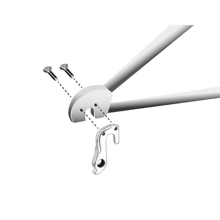 derailleurhanger GH-165 59,2 mm zilver