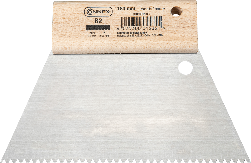 Pettine per colla Connex 180mm 2,9x2,7mm b2 - cox883183