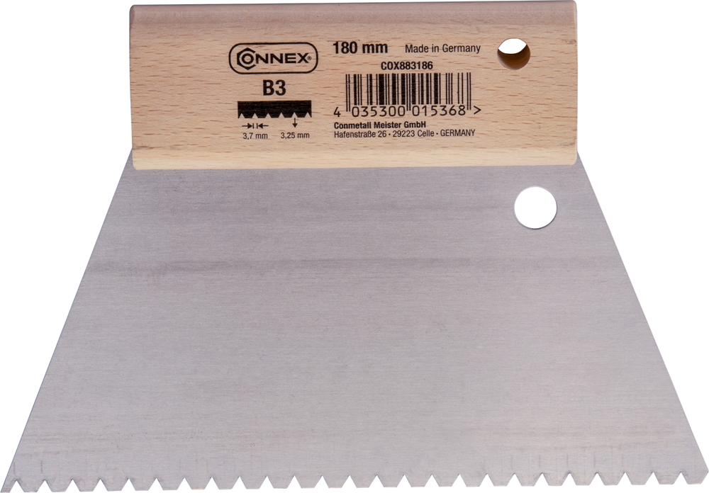 Pettine per colla Connex 180mm 3,6x3,4mm b3 - cox883186