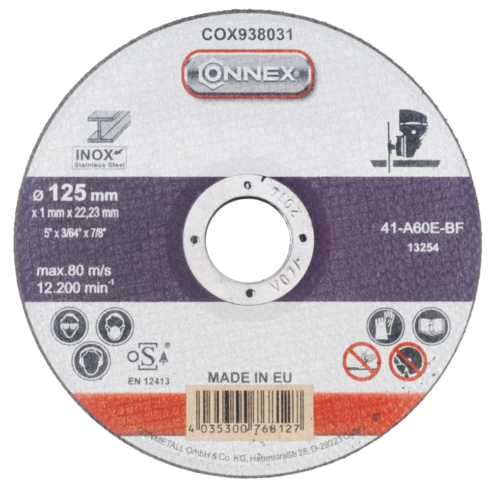 Disco abrasivo Connex in acciaio inox 125mm - cox938031