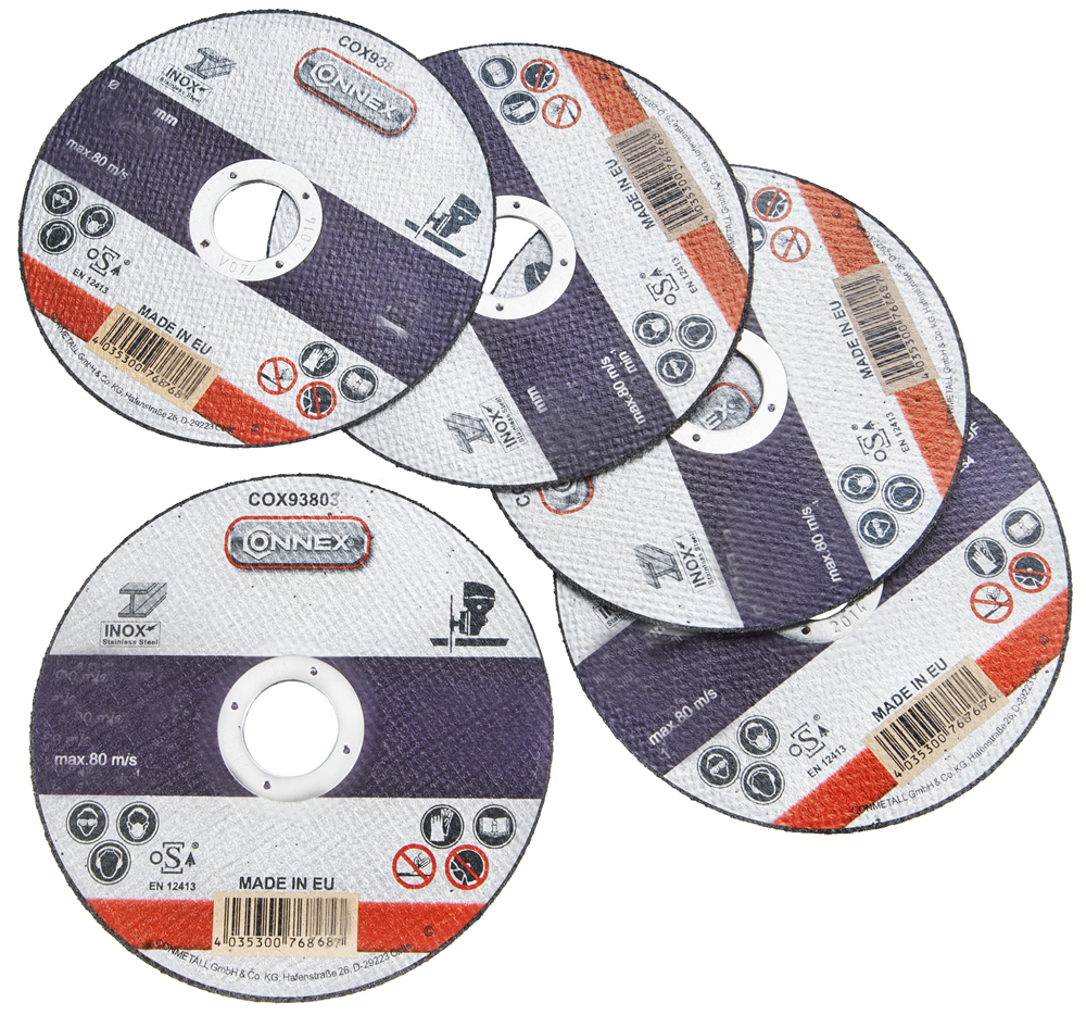 Connex set 5x disco abrasivo acero inoxidable 230mm - cox938038