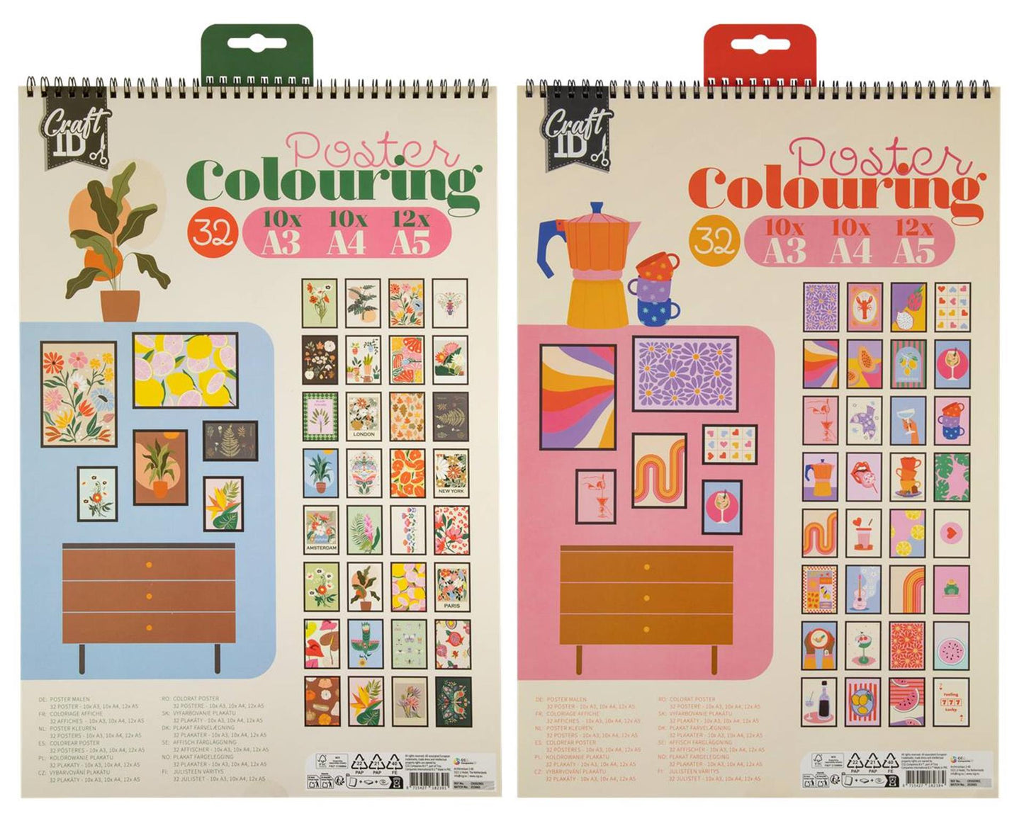 Poster identificativo artigianale, libro da colorare, formato A3