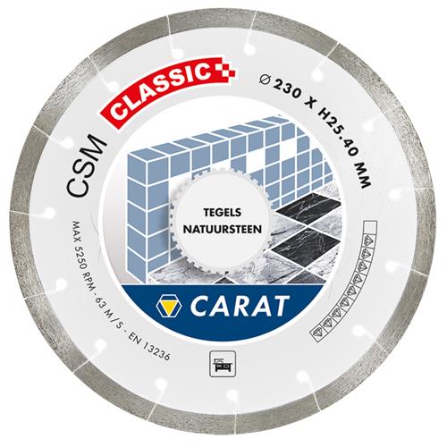 Disco diamantato carati ø230x25,4 cmq piastrelle classiche