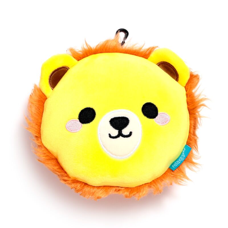 RelleAzzz Pluche Leeuw alrededor de la almohada de viaje máscara para dormir