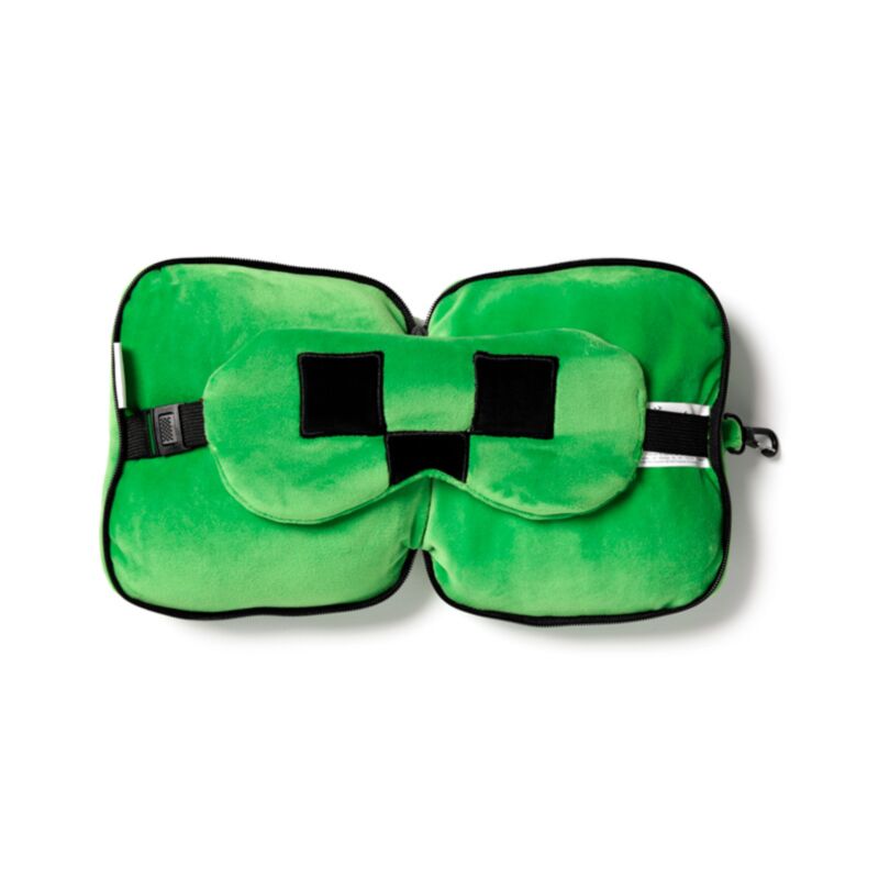 Relaxeazzz Minecraft Creeper attorno alla maschera per dormire cuscini da viaggio