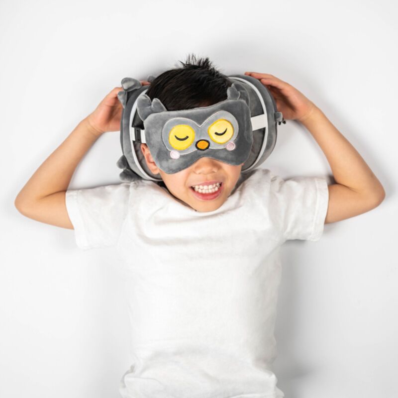 RelleAzzz Adoramals Winston de Owl alrededor de la almohada de viaje máscara para dormir