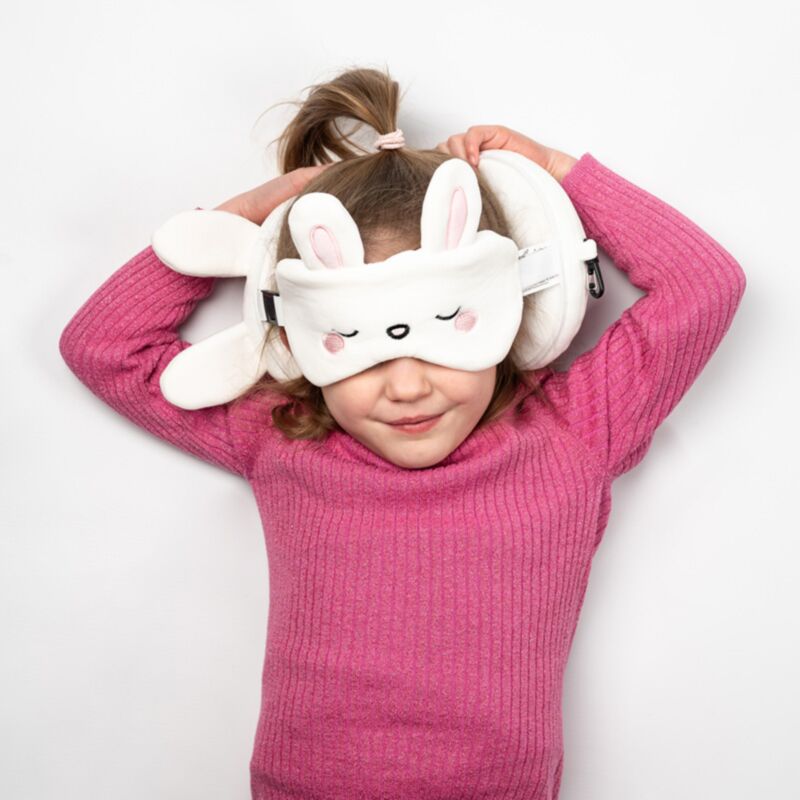 Adoramali di Relaxeazzz Frances Het Rabbit intorno alla maschera da viaggio per il cuscino da viaggio