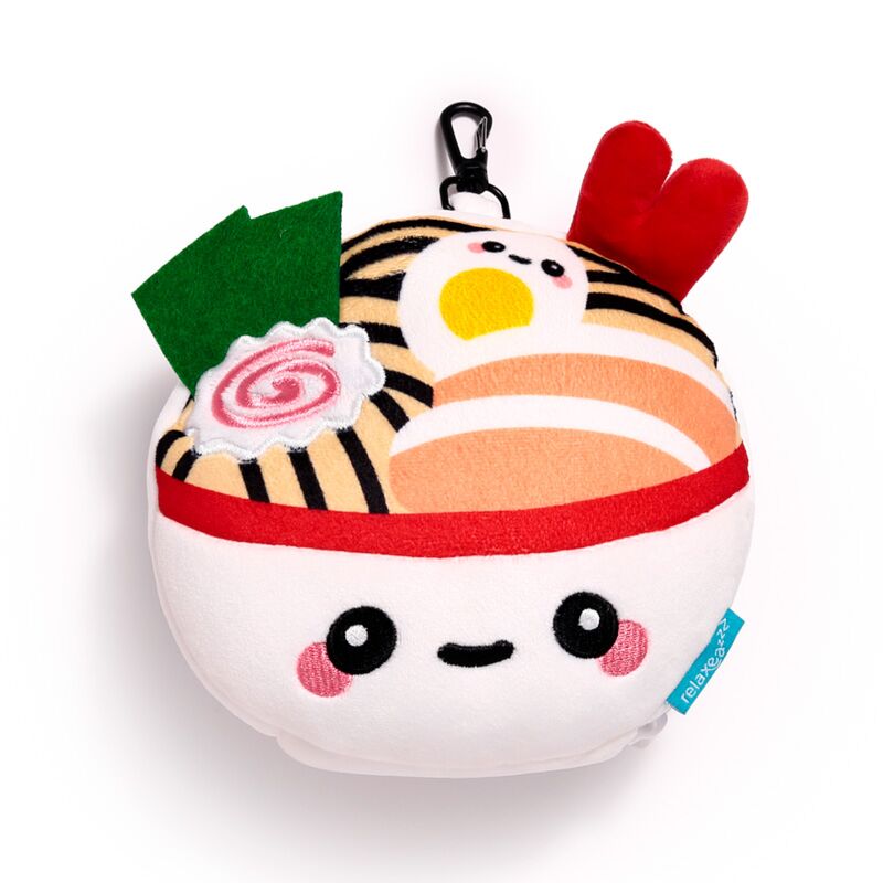 Foodiemals di Relaxeazzz nori la maschera per dormire per il cuscino da viaggio ramen-kom