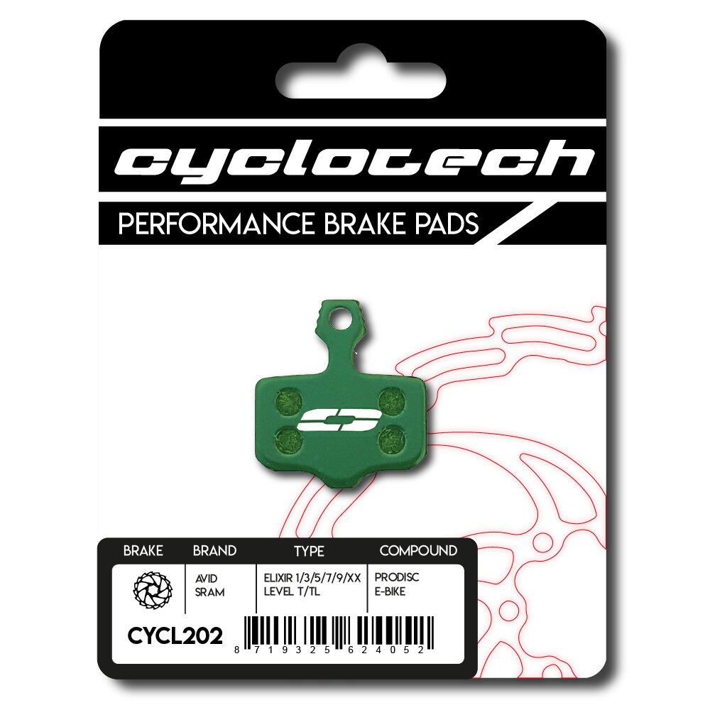 Pastiglia freno a disco Cyclo Tech Prodisc E-Bike Sram Rosso