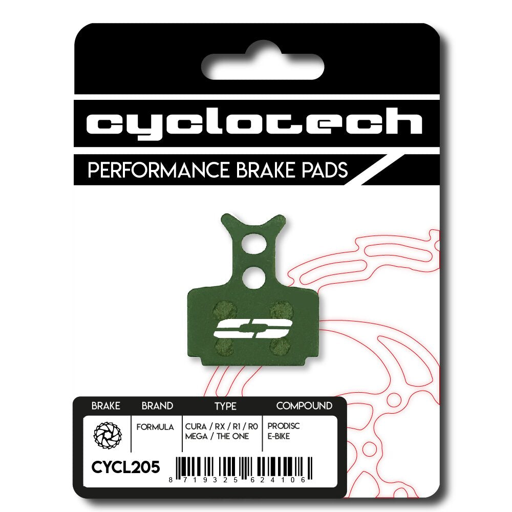 Pastiglia freno a disco Cyclo tech Prodisc formula e-bike cura