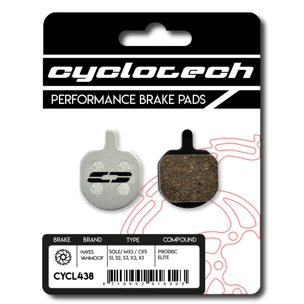 Pastiglia freno a disco Cyclo Tech, suola Prodisc Elite Hayes