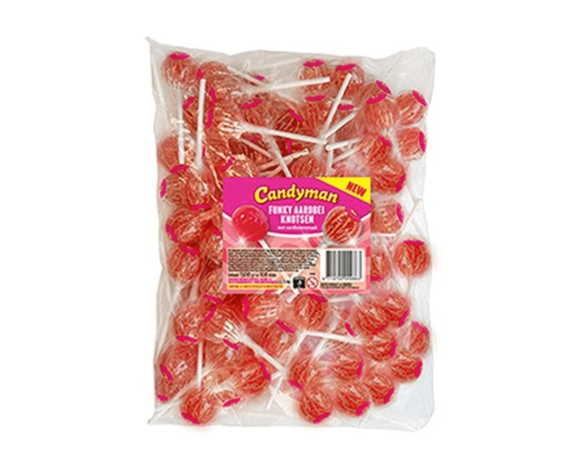 Candyman funky palos de fresa (100 piezas)