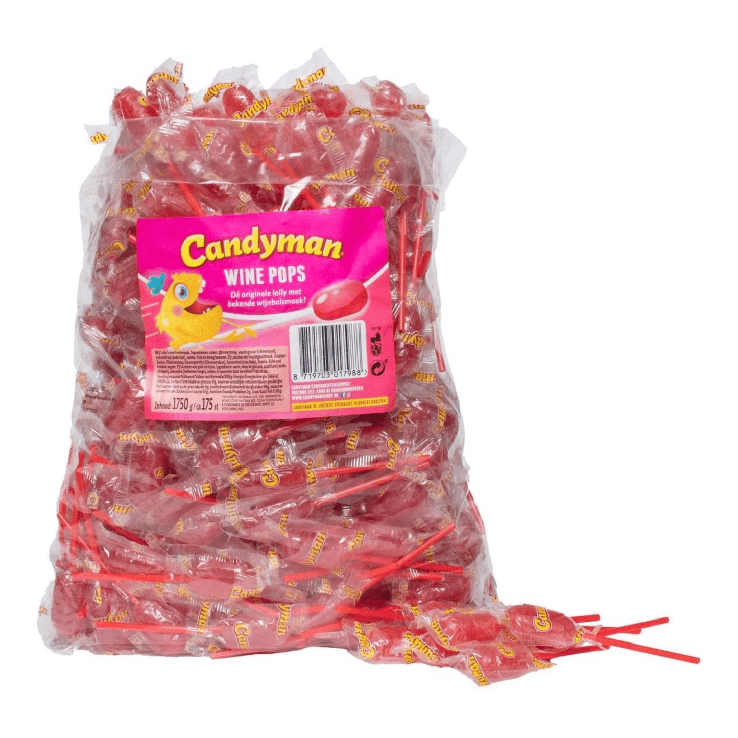 Paletas de vino Candyman (175 piezas)