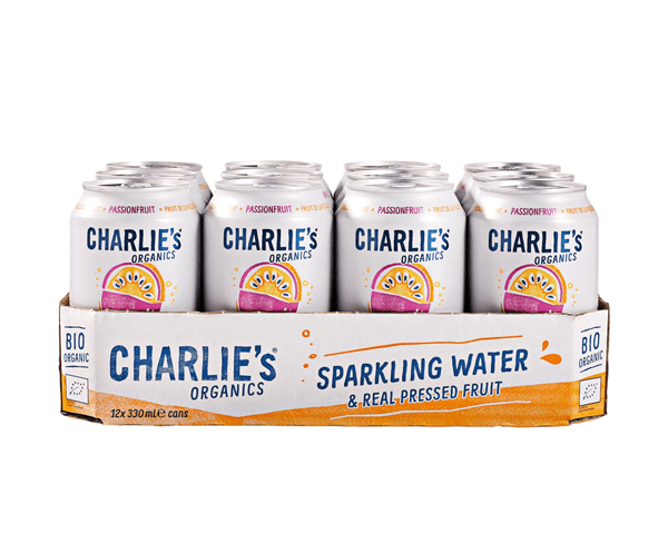 Agua con gas ecológica Charlie's maracuyá bio (12x 33cl)
