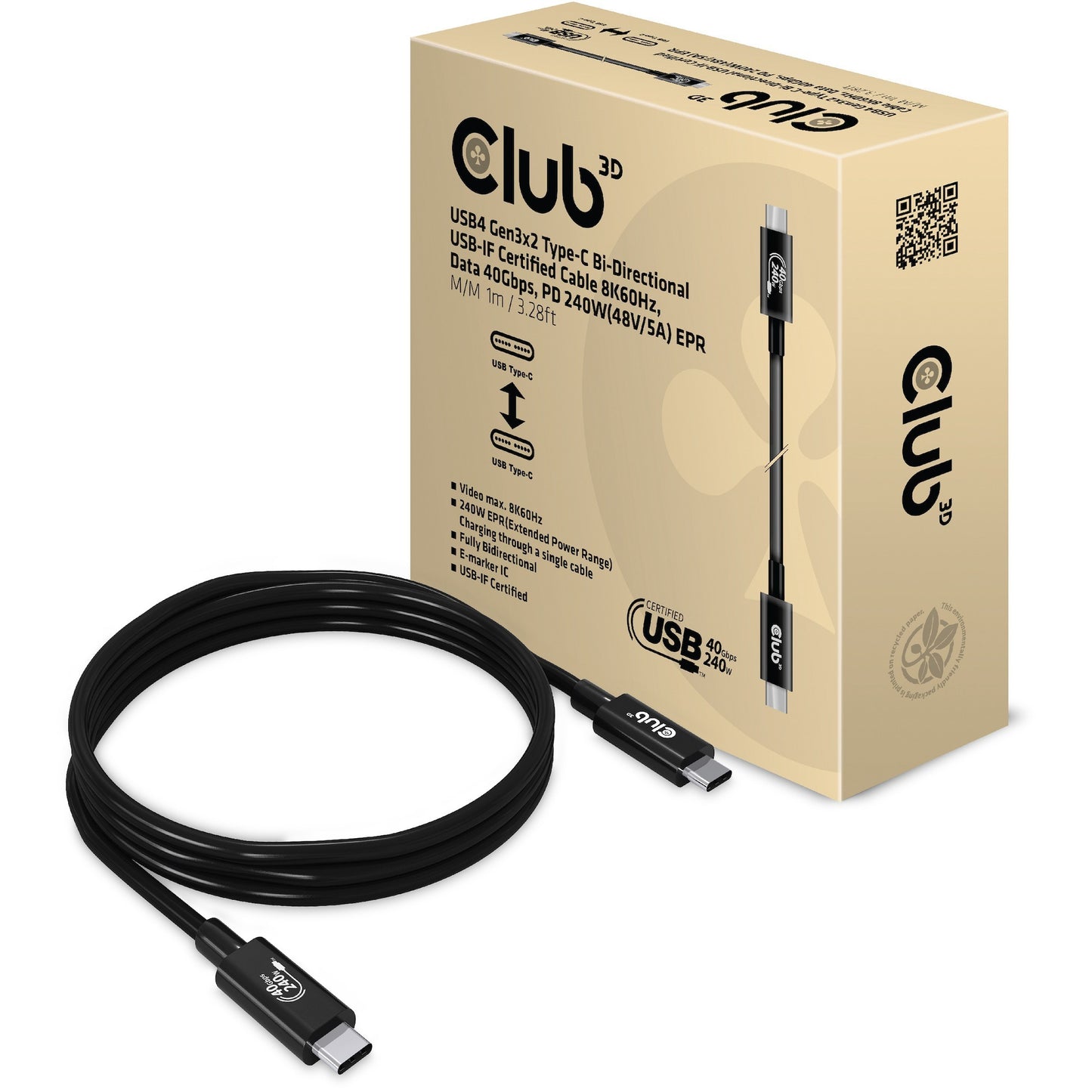 Club 3D USB4-C GEN2X2 Bi -idirezionale