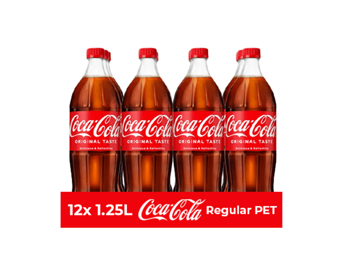 Tapa normal de Coca-Cola (12x 1,25 litros)