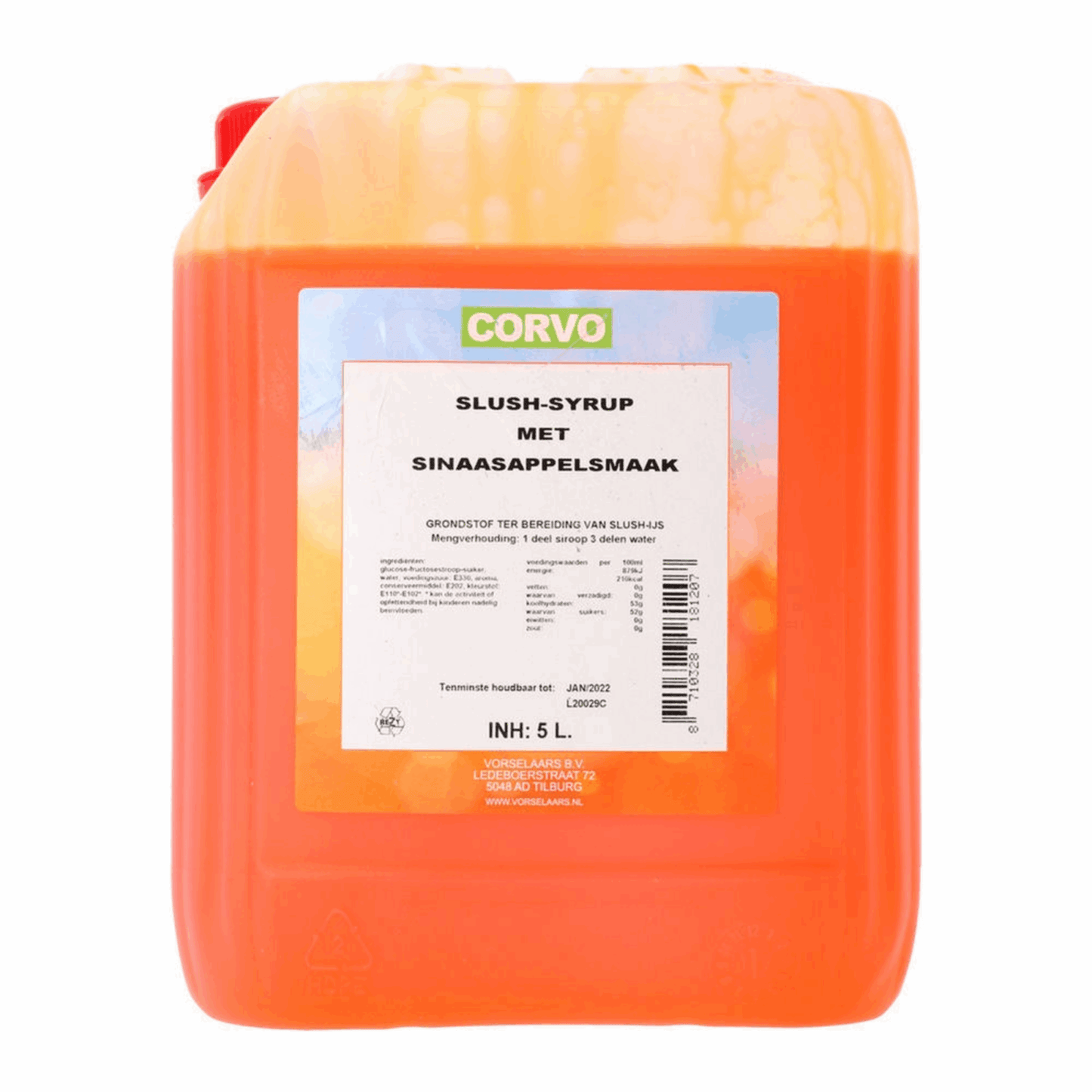 Corvo granizado de almíbar de naranja (5 litros)