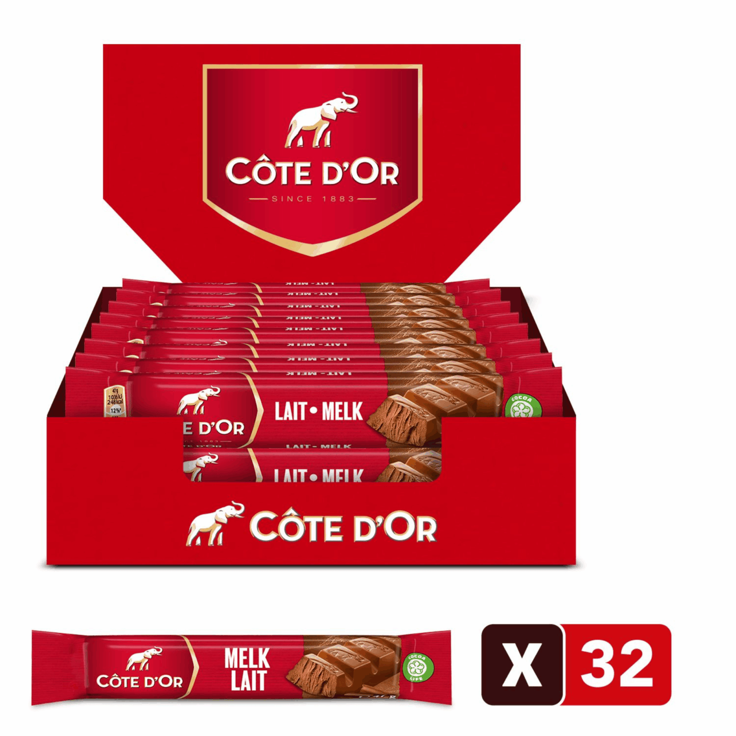 Barretta al latte Cote d'or (32x 47gr)