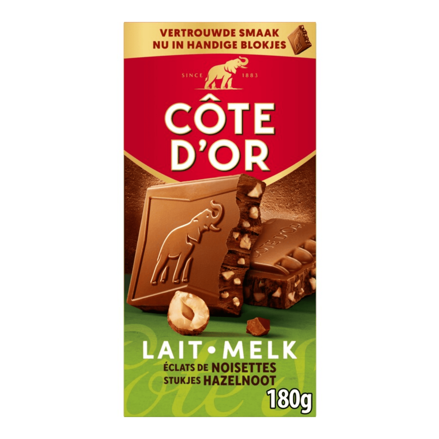 Cote d'or original tableta leche nuez (18x 180gr)