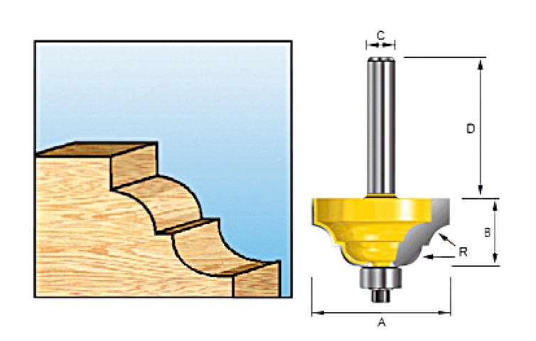 Accessori Makita contraprof.fr+l. hm 38,1mm s=8 - d-11651