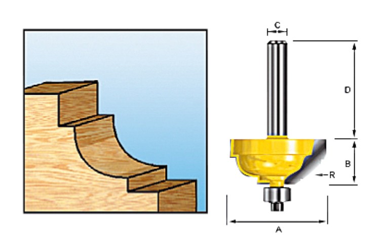 Accessori Makita modanatura cava prof.fr+l.hm 31,8 s=8 - d-11689
