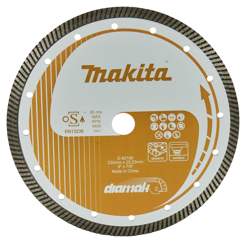 Accessori Makita disco diamantato | 230 x 22,23 x 2,6 mm - d-80195