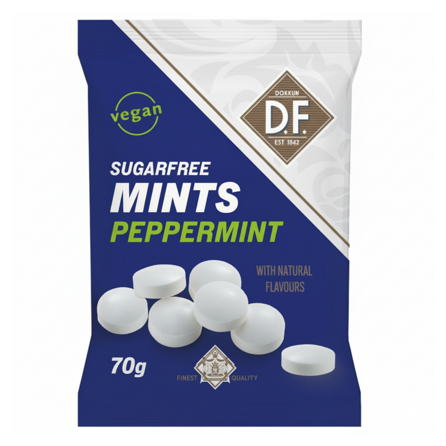 D.f. Bolsa de menta menta sin azúcar (12x 70g)