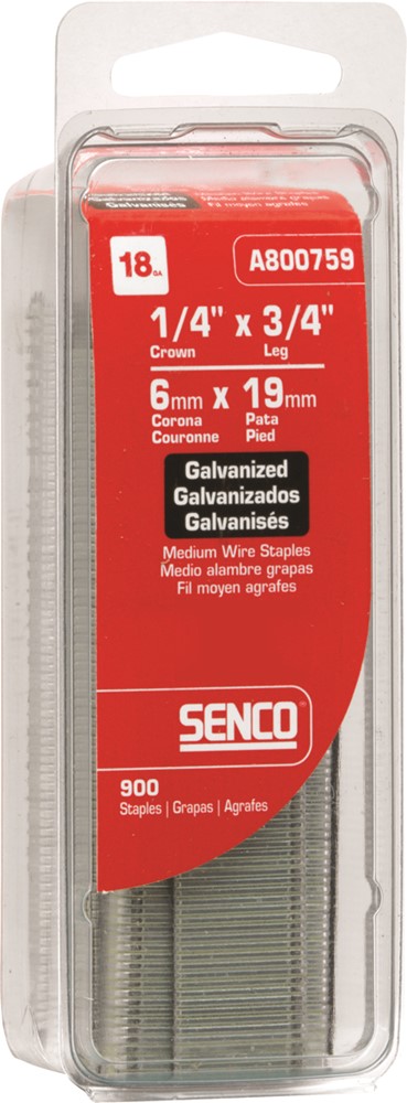 Senco l-nieten binnenbreedte 3,34 mm - 38 mm gegalvaniseerd - te in blister verpakking ( 600 stuks ) - a801509