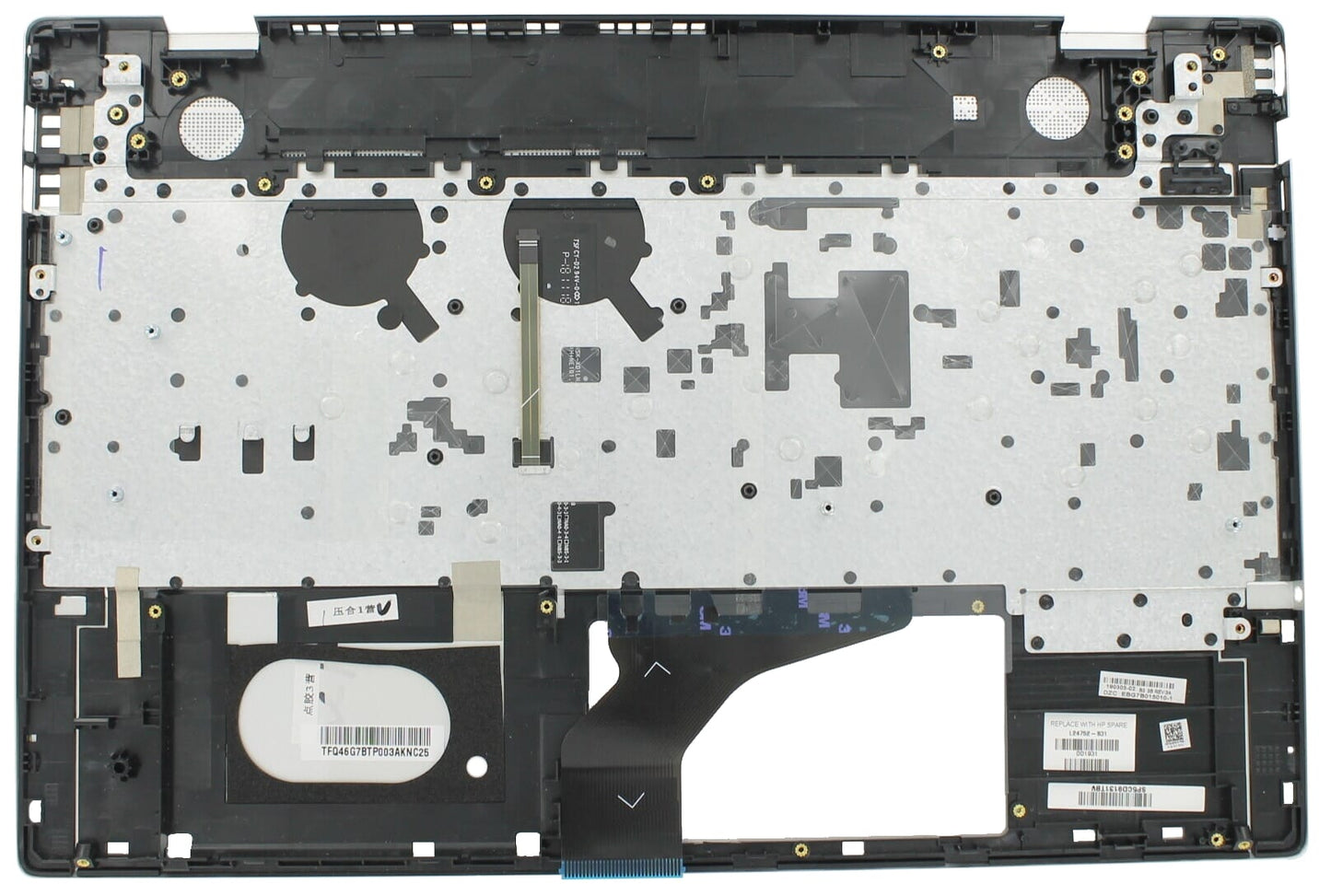 Tastiera per laptop Hp qwerty us + cover superiore, argento