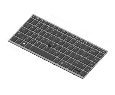 HP Keyboard Azerty Be + TrackPoint, retroiluminado