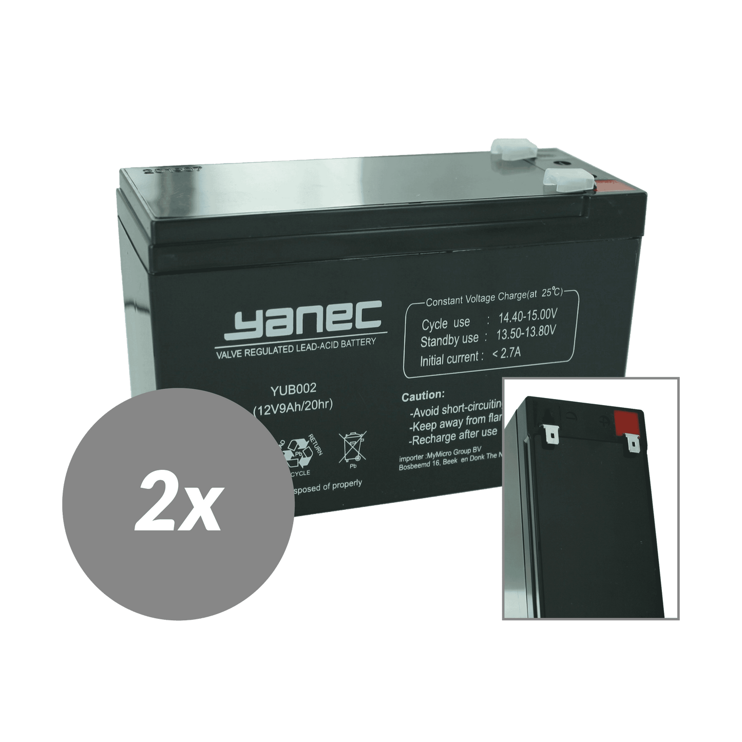 Conjunto de reemplazo de batería Yanec UPS RBC131 (Cables de exclusión)