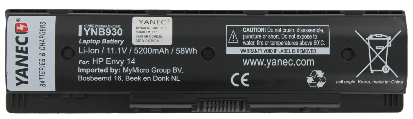 Batería de laptop yanec 5200mAh