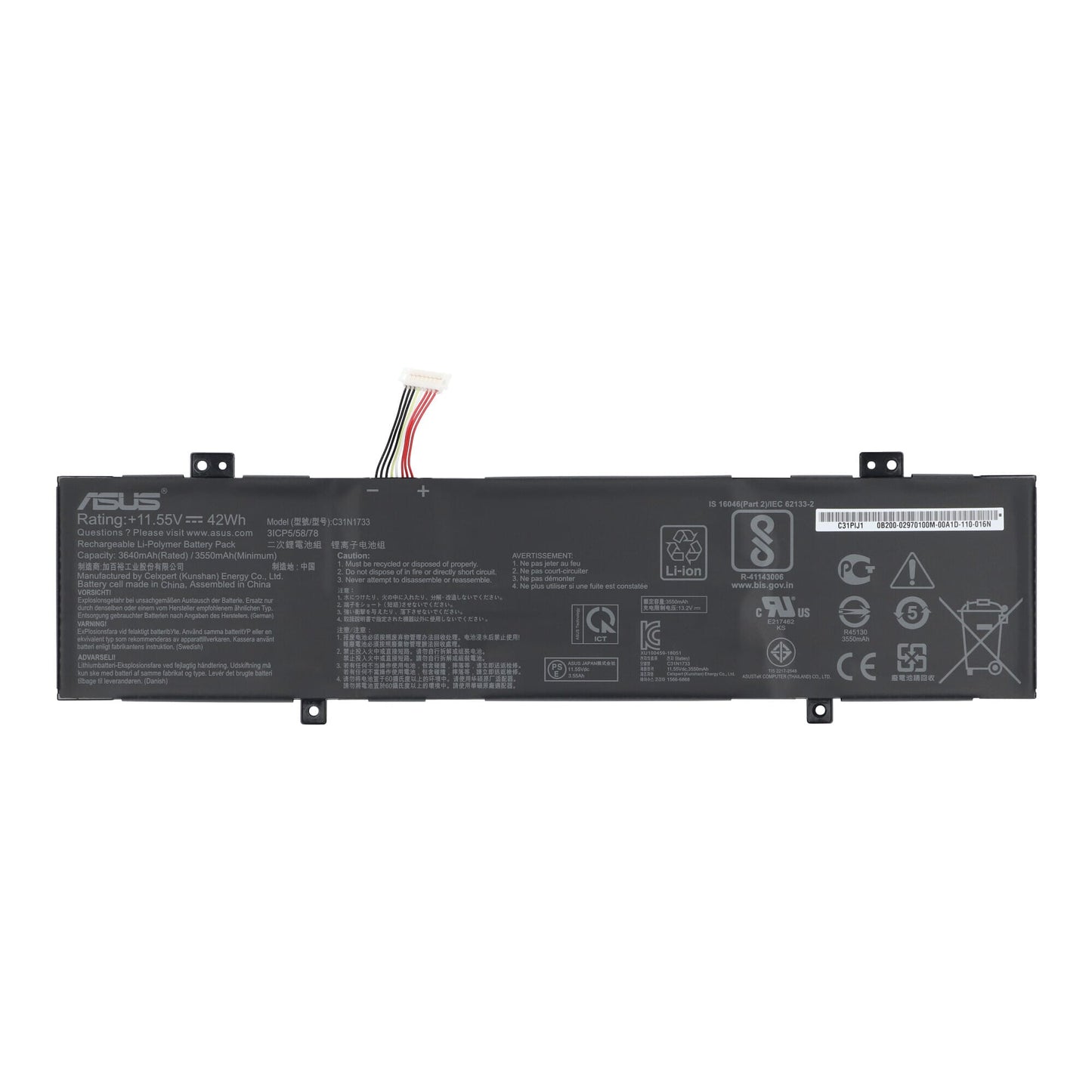 Batteria per laptop Asus 3550 mAh