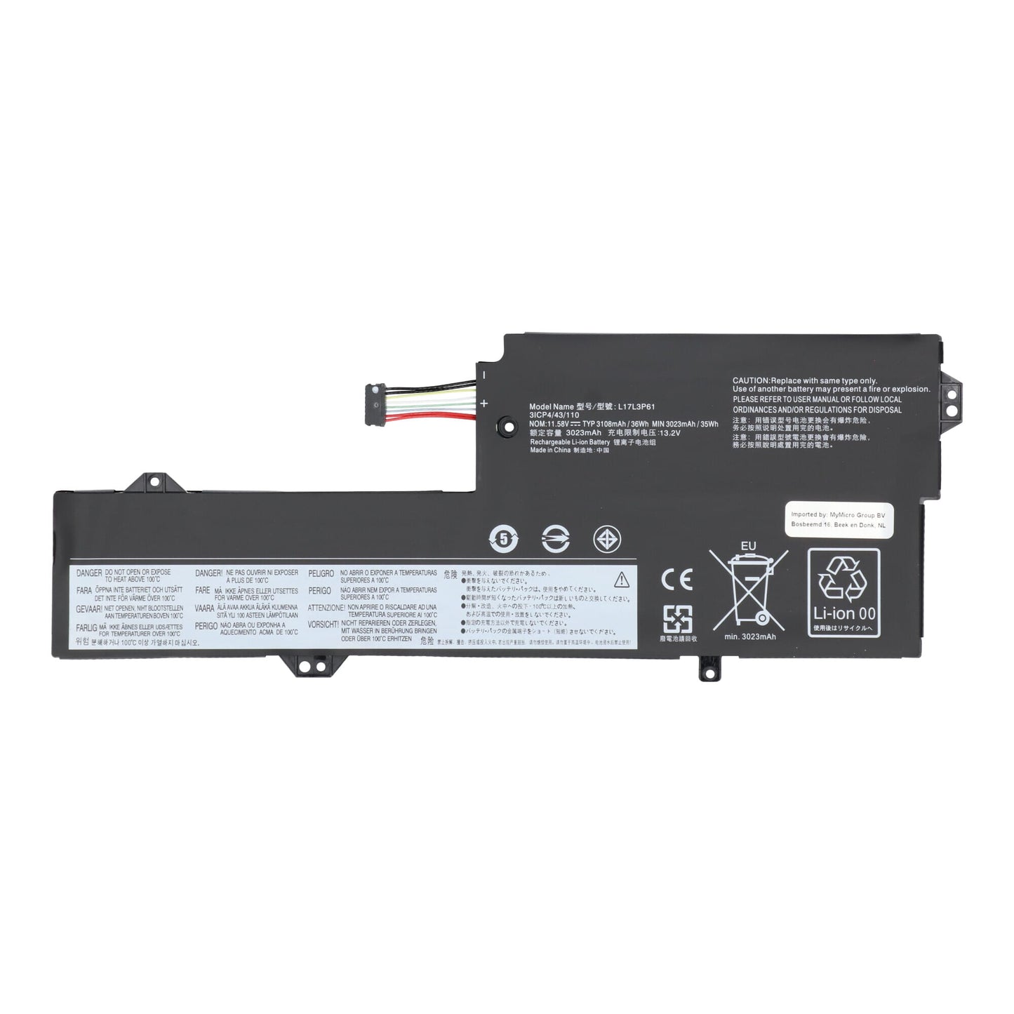 Batería de laptop de reemplazo 3108 mAh