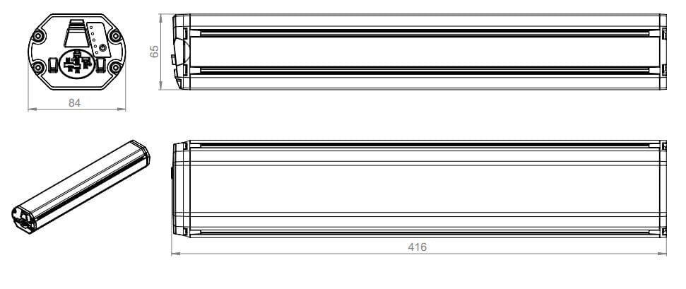 Visione e-bike Powertube 630Wh Vision e-bike orizzontale