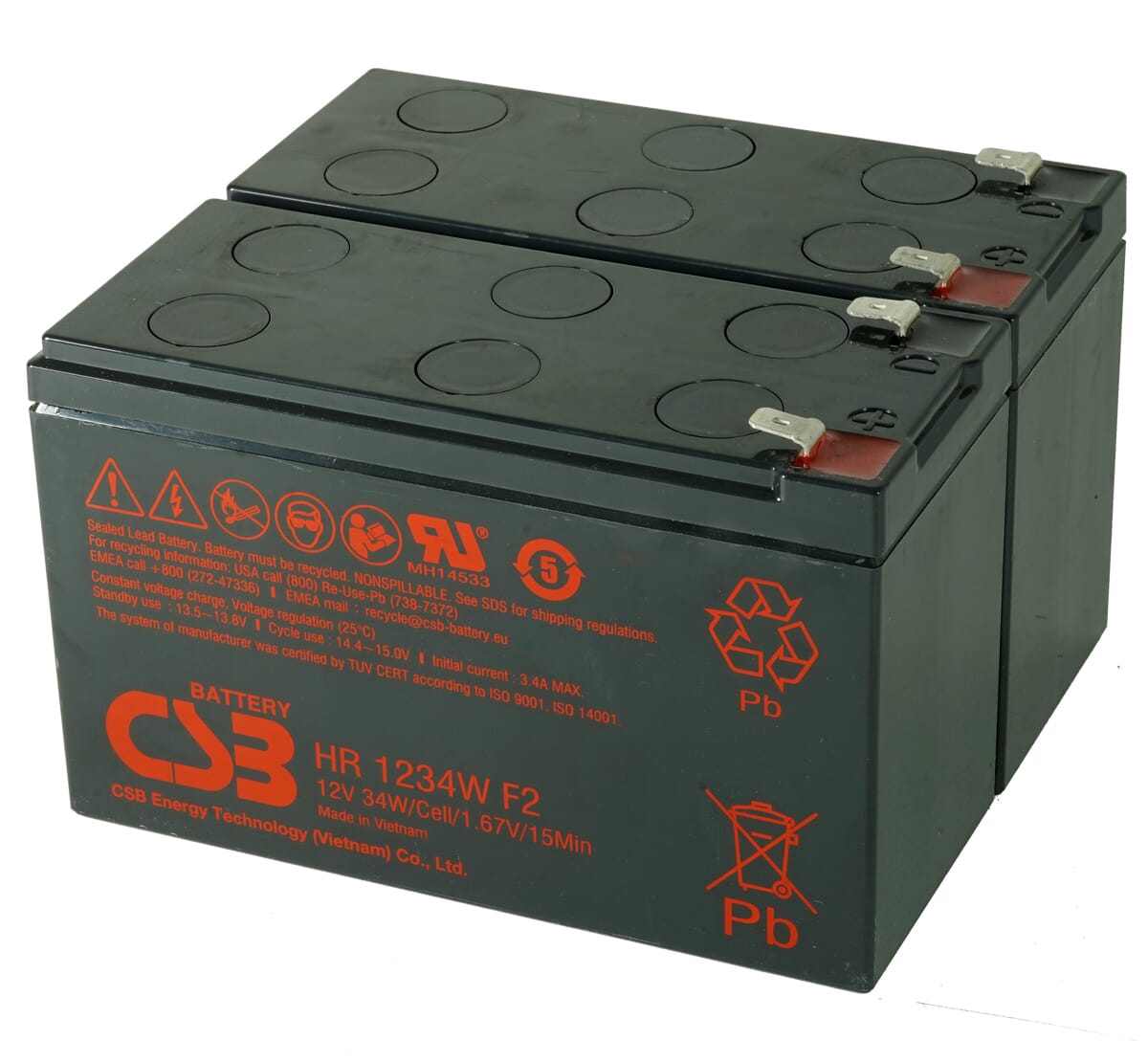 Batería CSB CSB UPS Reemplazo de la batería Conjunto RBC124