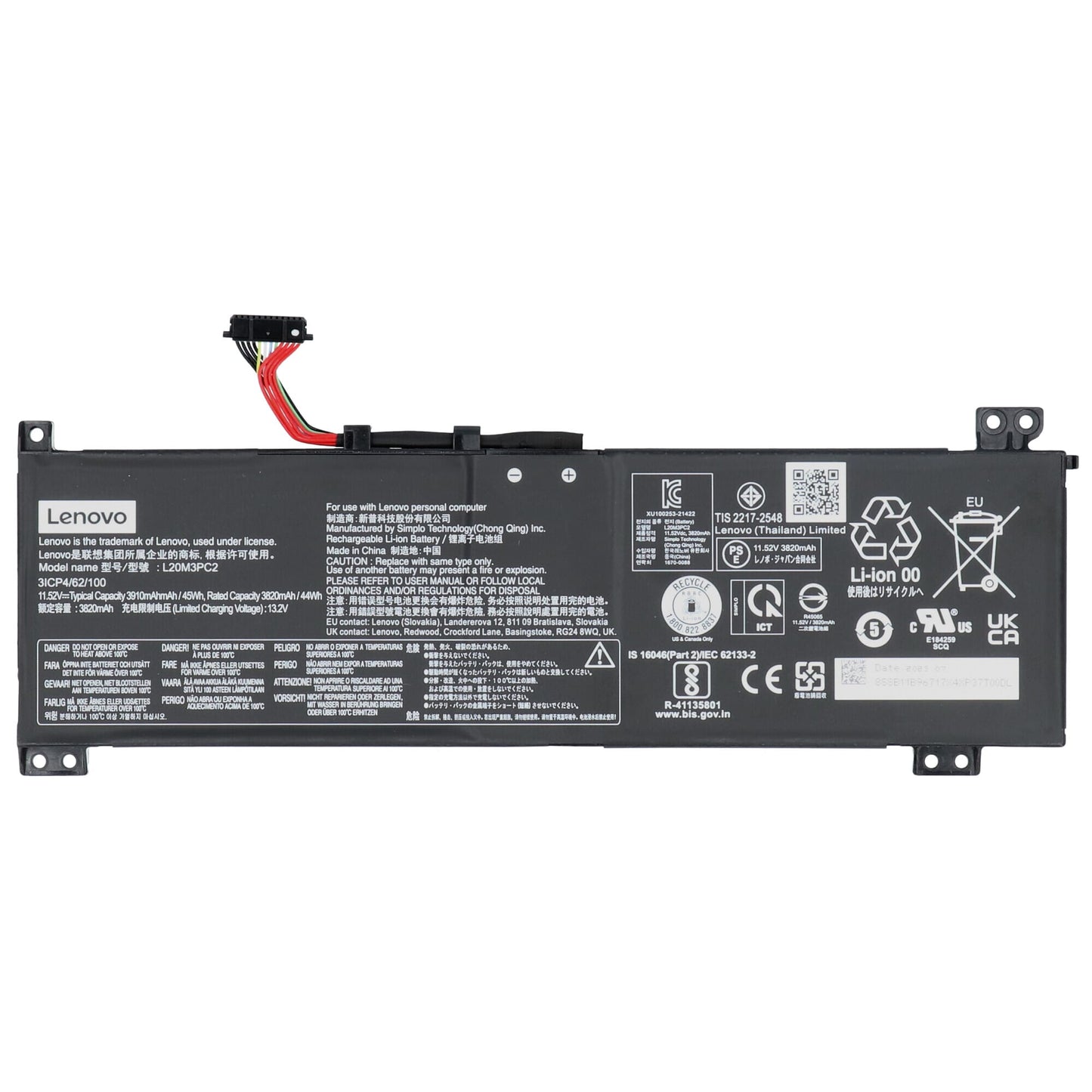 Batteria per laptop Lenovo 3910 mAh