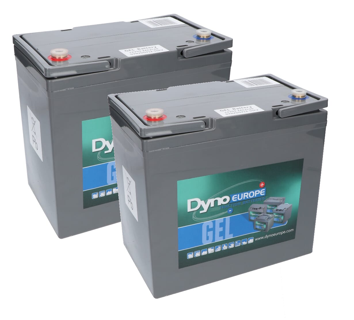 Dyno Europe Battería de gel DYNO 12V 59AH Conjunto de reemplazo (Cables de exclusión)