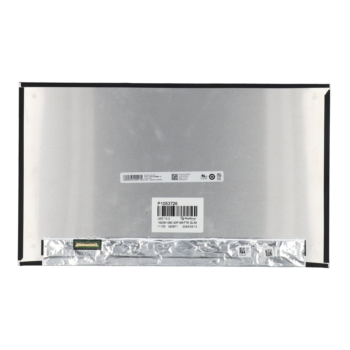Schermo LCD da 13,3 pollici 1920x1080 opaco 30 pin EDP, IPS