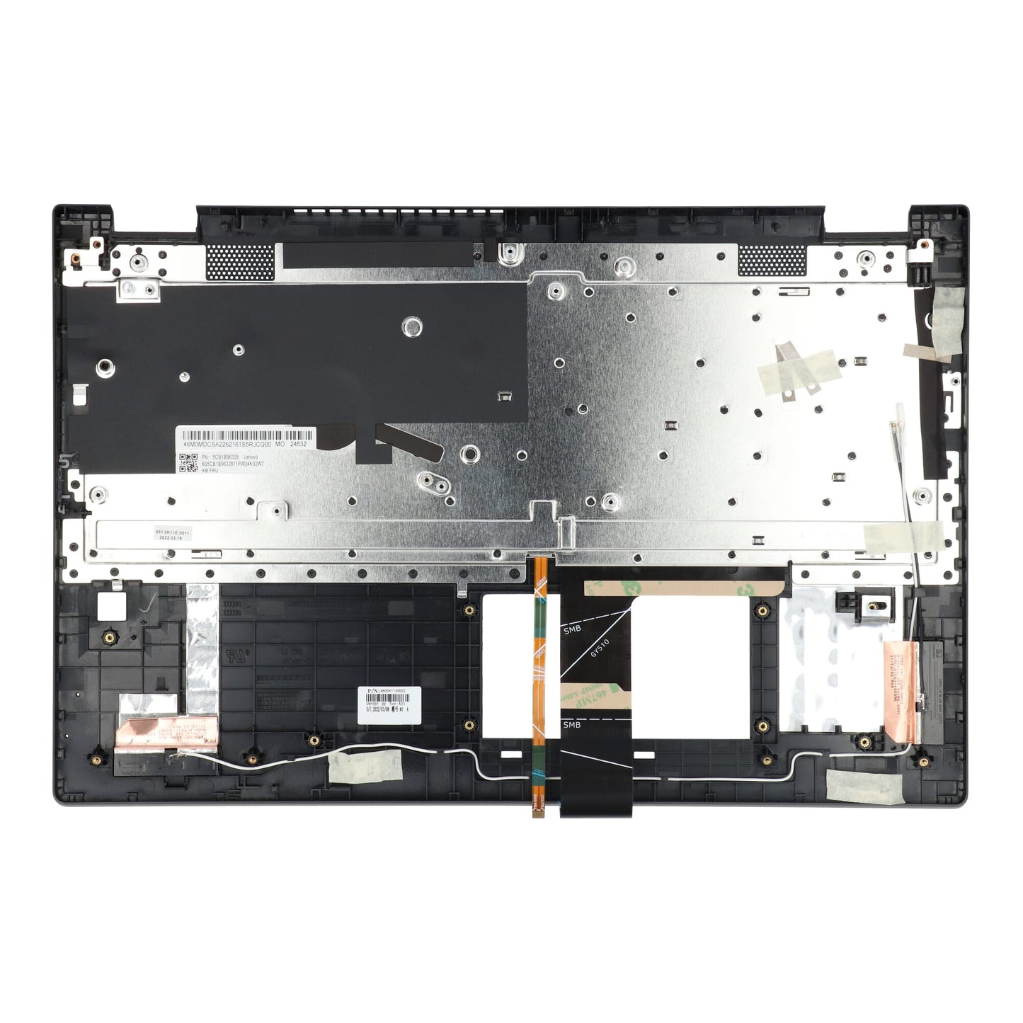Teclado portátil Lenovo Qwerty US + Top Cover, BL - Gray