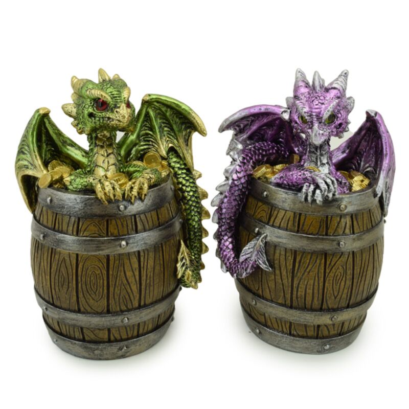 Elementos Baby Dragon en vat con tesoro