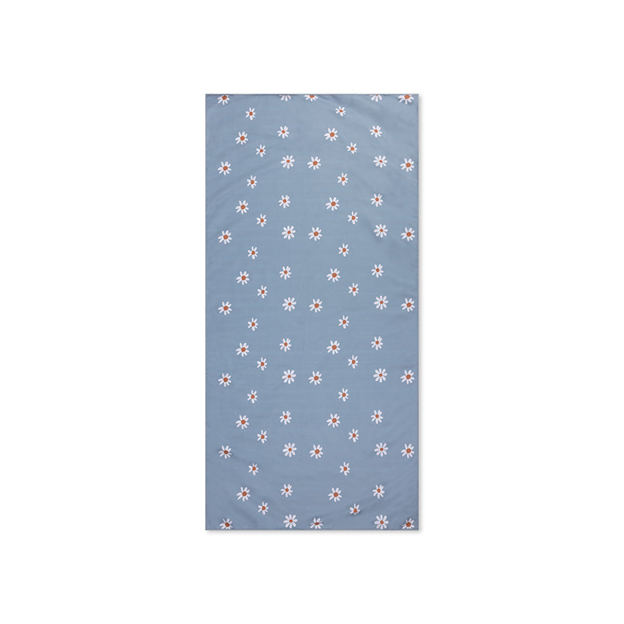 Fiore margherite | Asciugamano a microfie blu 135 x 65 cm